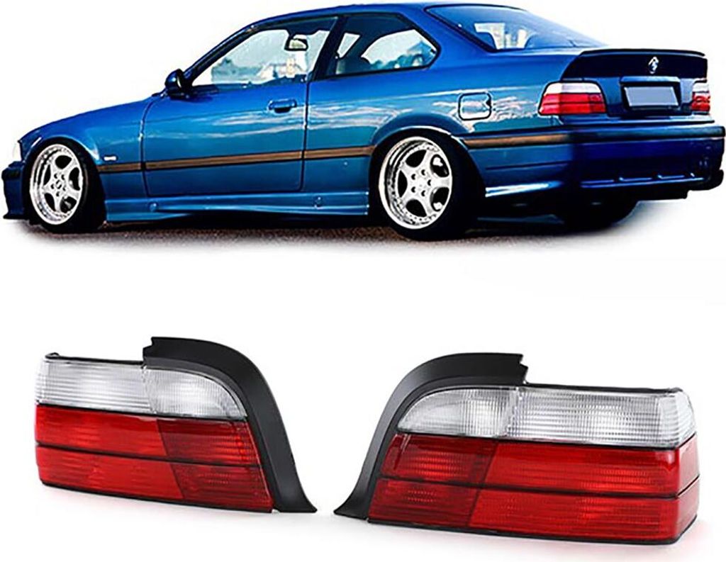 Zadní světla v červené / bílé barvě pro BMW řady 3 E36 Obrázek produktu 