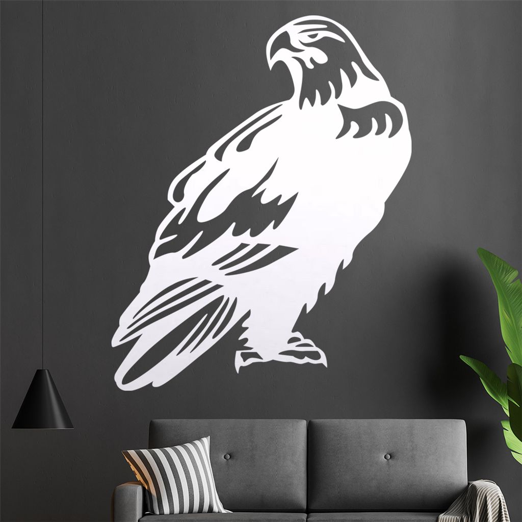Adler Wandtattoo in 6 Größen - Wandaufkleber Wall Sticker - Dekoration, Küche, Wohnzimmer, Schlafzimmer, Badezimmer