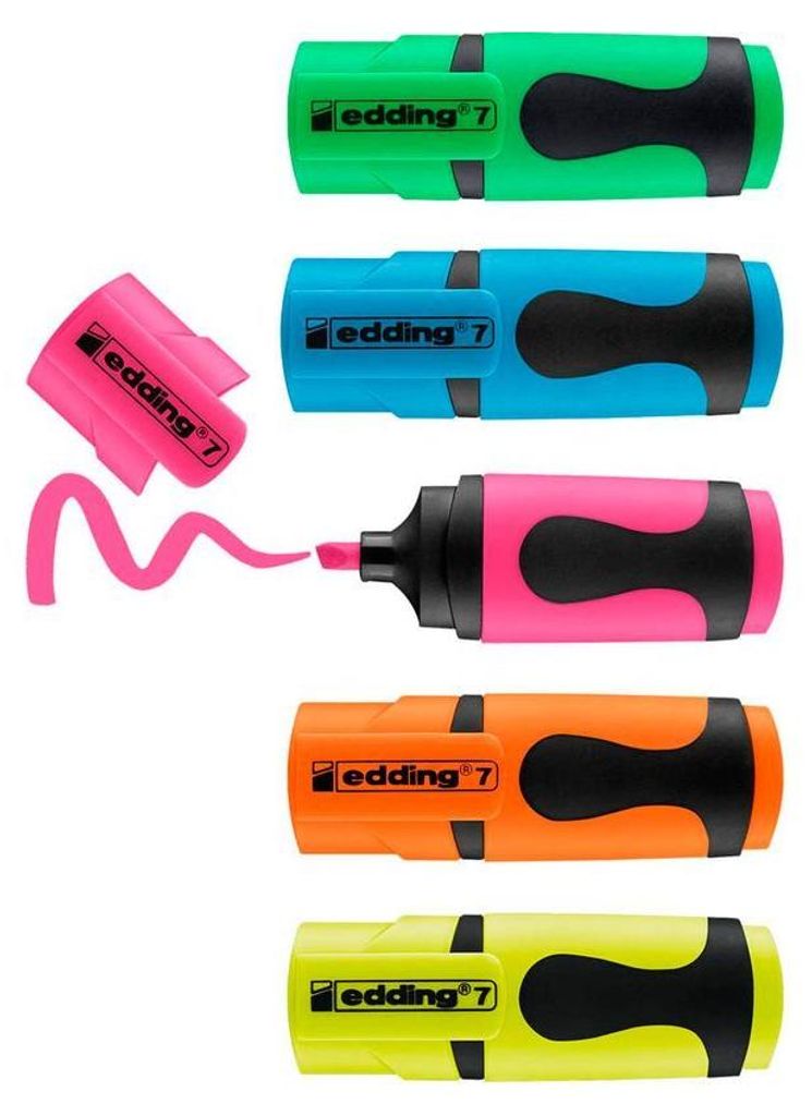 4 + 1 : edding 7 Mini zvýrazňovač, různé barvy, 4 ks + 1 ks Obrázek produktu 