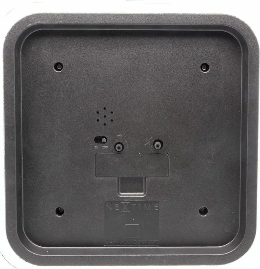Réveil à poser blanc format carré 20cm NeXtime pour table de chevet - 2