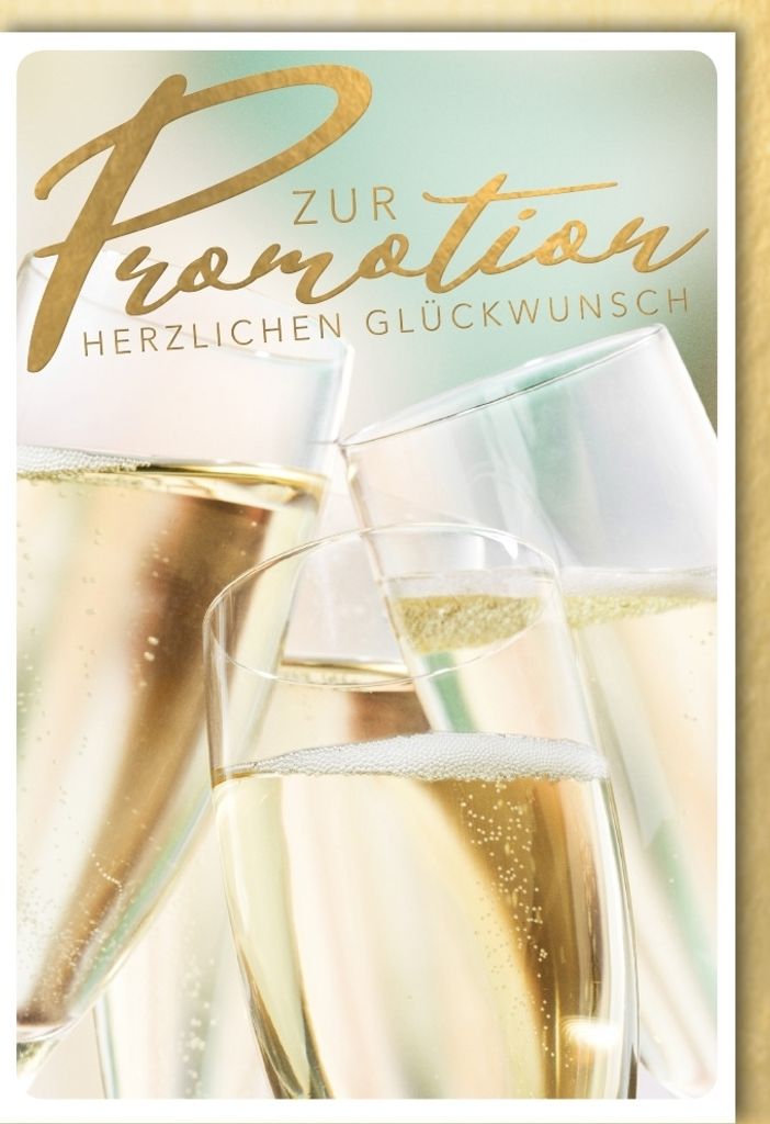 Promotion - Glückwunschkarte im Format 11,5 x 17 cm mit Umschlag - Sek