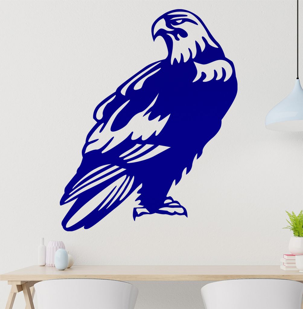 Adler Wandtattoo in 6 Größen - Wandaufkleber Wall Sticker - Dekoration, Küche, Wohnzimmer, Schlafzimmer, Badezimmer