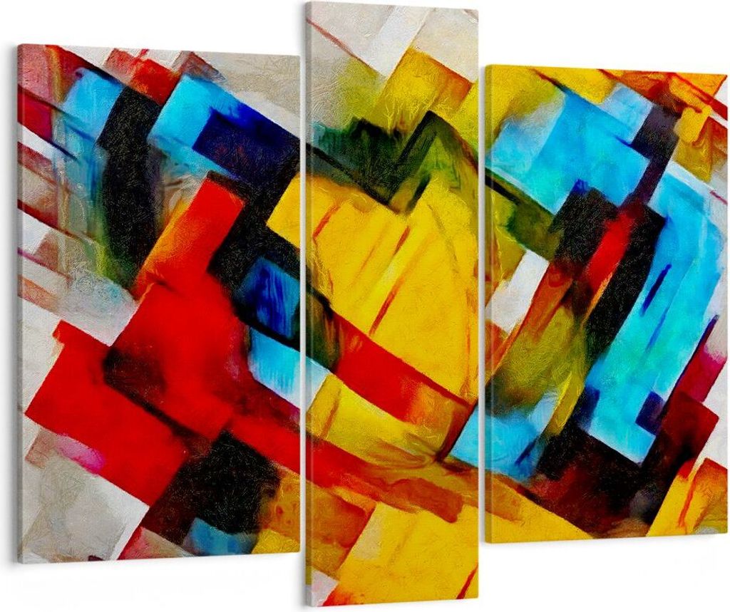 Bild auf Leinwand - Leinwandbild - Abstraktion modern - 95x80cm - Wand Bild - Wanddeko - Wandbilder - Leinwanddruck - Bilder - Kunstdruck - Wanddek...