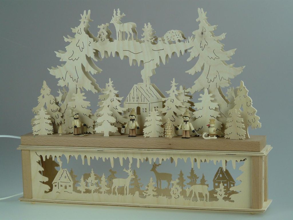 Original Erzgebirgischer Marken Schwibbogen Lichterbogen 50 x 43 cm K50-3_154