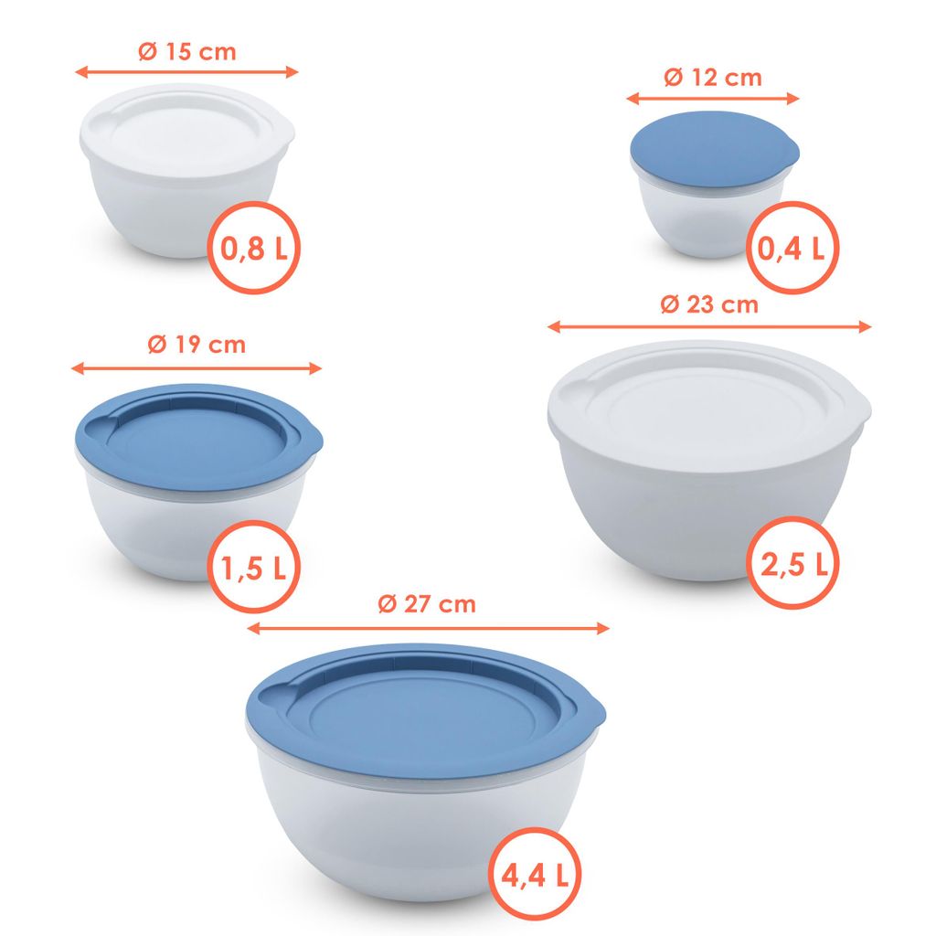 GEFU Contenitore salvafreschezza Provido, rotondo, 500 ml (controllo fresco e scorte per app