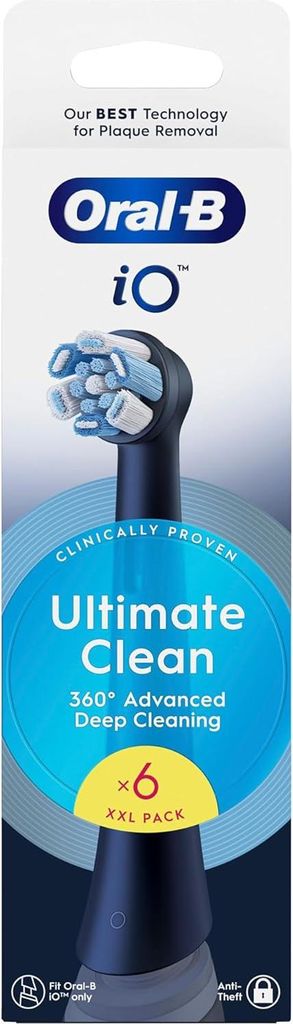 Oral-B iO Ultimate Clean harjaspää, 6 kpl, musta