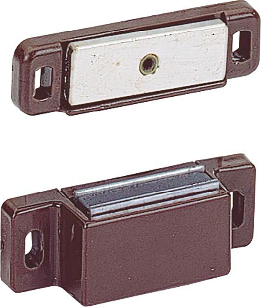 HETTICH Haftmagnetschnapper M74 + Gegenstück, HK 4 kg, KS braun