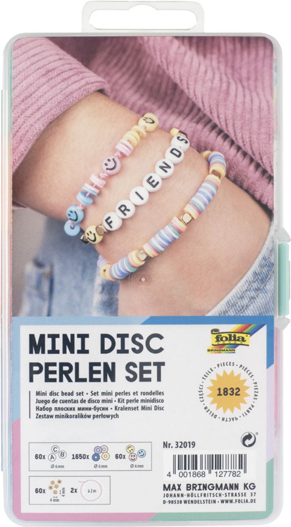 folia 32019 folia Mini Disc Perlen-Set, 1.832 Teile Immagine del prodotto 