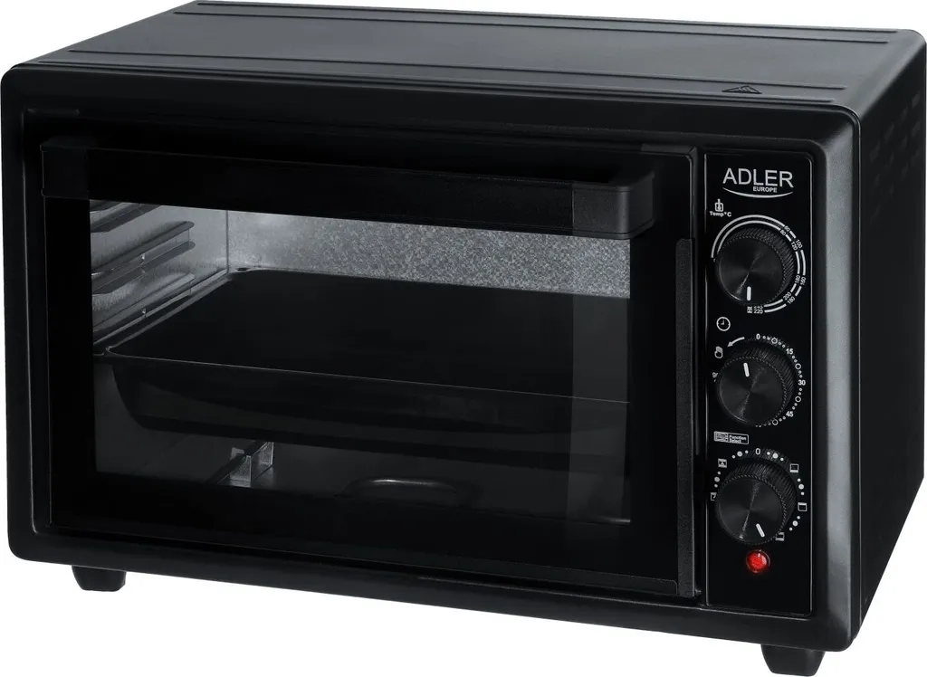 Mini-four électrique de 26 litres Adler 1500W - Petit four d'appoint noir
