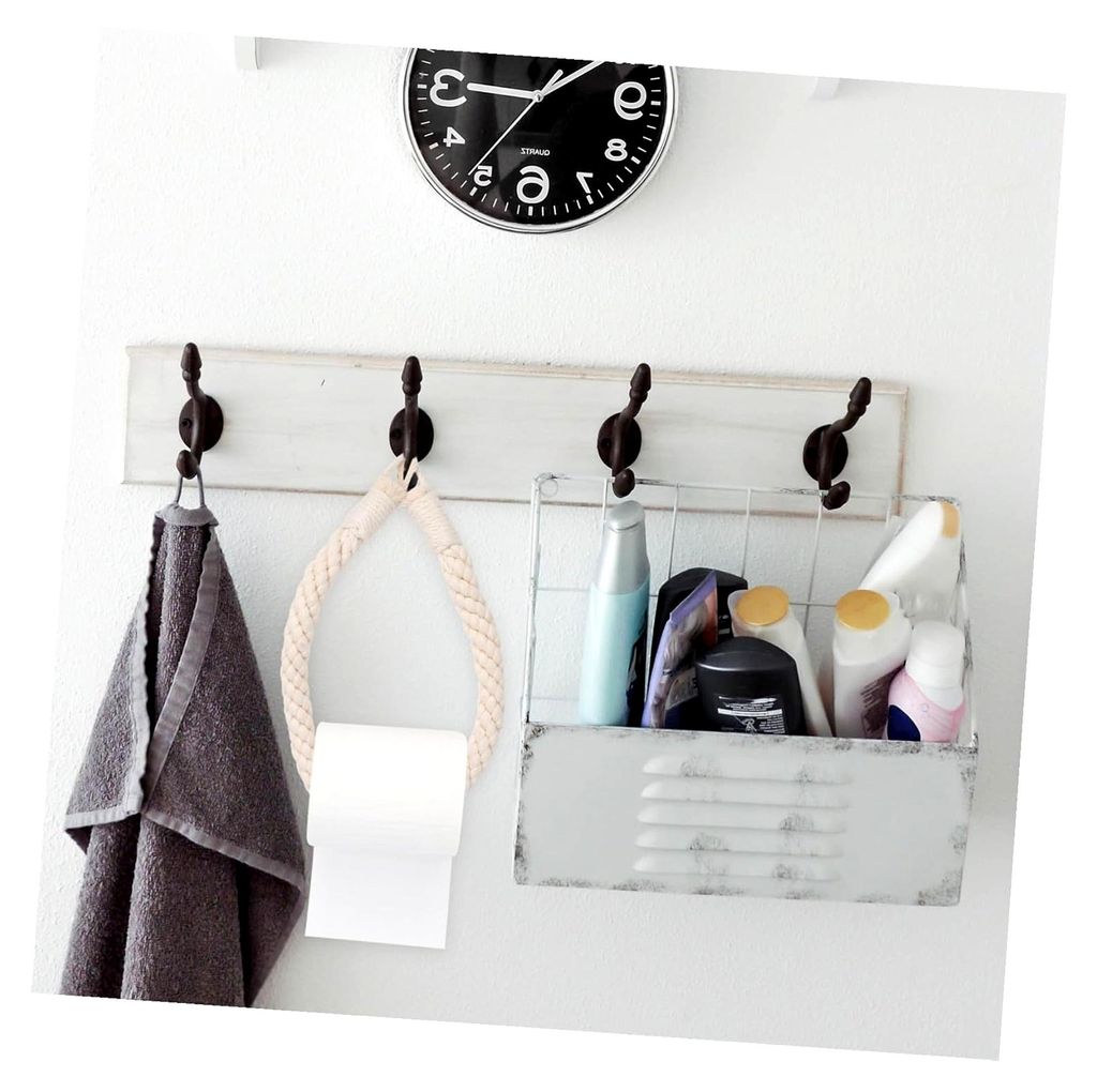 Wandmontierter Toilettenpapierhalter aus Hanfseil mit Starker Tragkraft und Einfacher Handhabung für Wohnzimmer und Badezimmer Beige Aufhängung