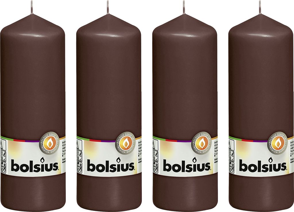 set di 4 candele a colonna - Altezza 20 cm - Diametro 6,8 Immagine del prodotto 