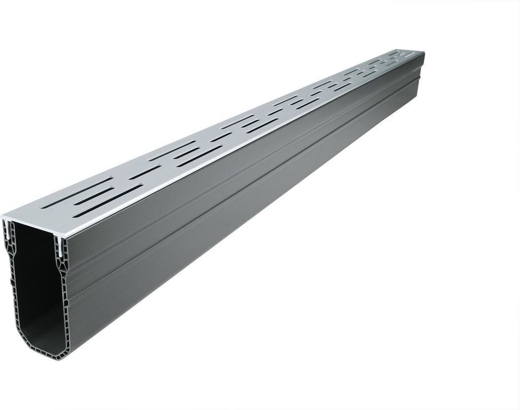 Canali di drenaggio stretti in alluminio 1000 x 55 x 100 mm Immagine del prodotto 