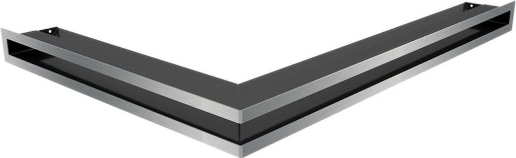 Eck-Lüftungsgitter LUFT rechts 54,7x76,6x6 Edelstahl Slim