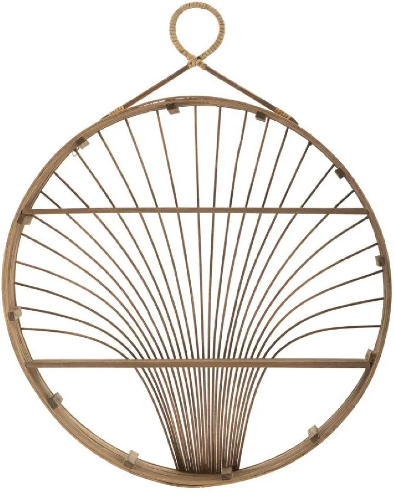 Étagère Murale Design en Bois Marron 61cm - Rangement Mural Élégant
