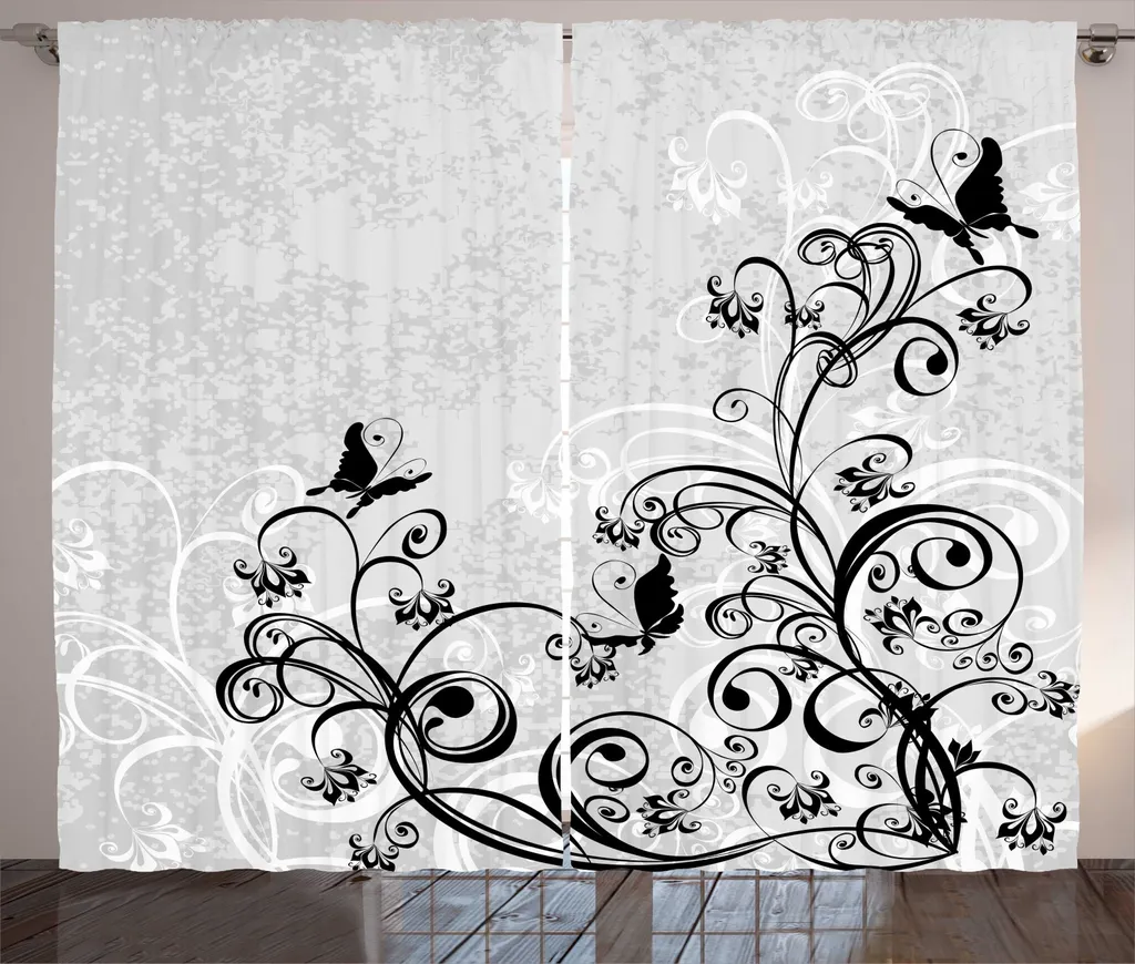 Tenda Design Grunge ABAKUHAUS Antracite 280x245 cm Effetto Rustico