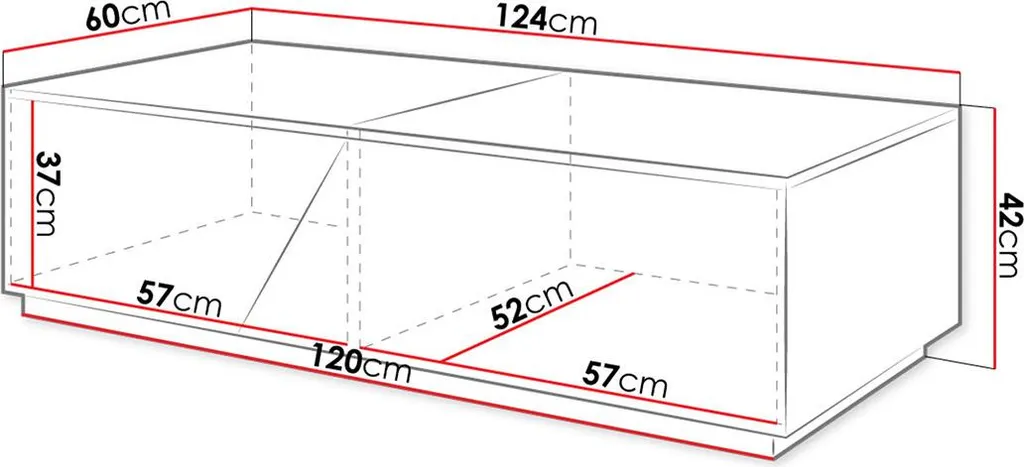 Table basse industrielle 124 cm Pitt pour optimiser petit salon