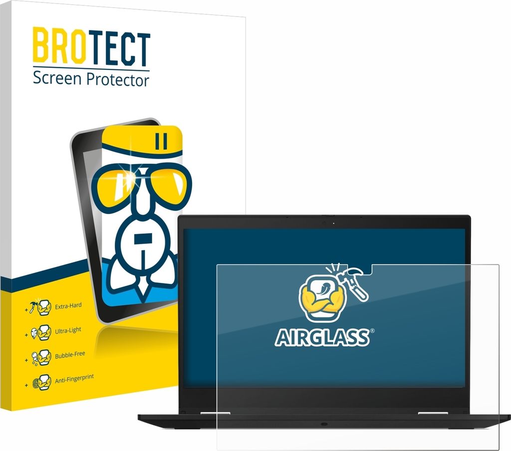 BROTECT Schutzglas für Lenovo ThinkPad X13 Yoga Gen 1 Schutzfolie Panzer Folie Glas Display Schutz klar