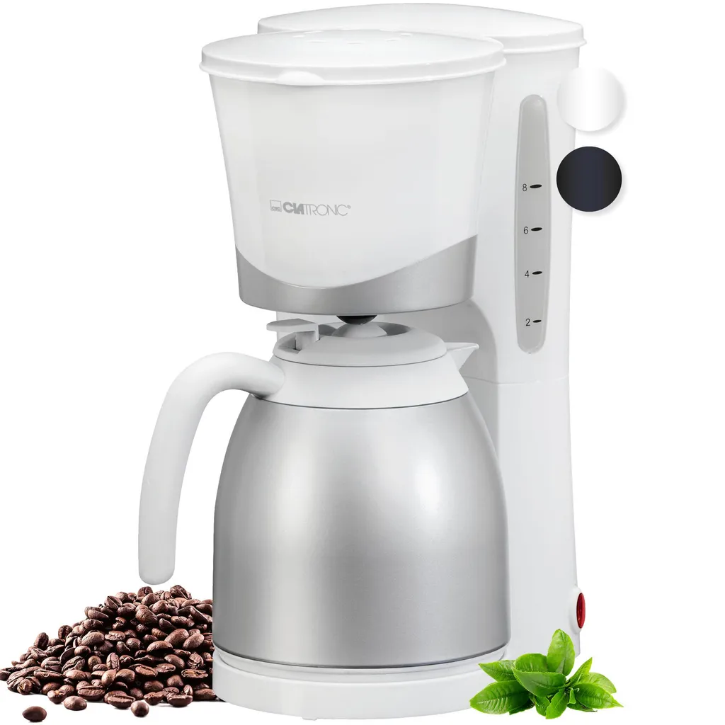 CLATRONIC 263127 CLATRONIC KA 3327 Kaffeemaschine weiß, 8-10 Tassen