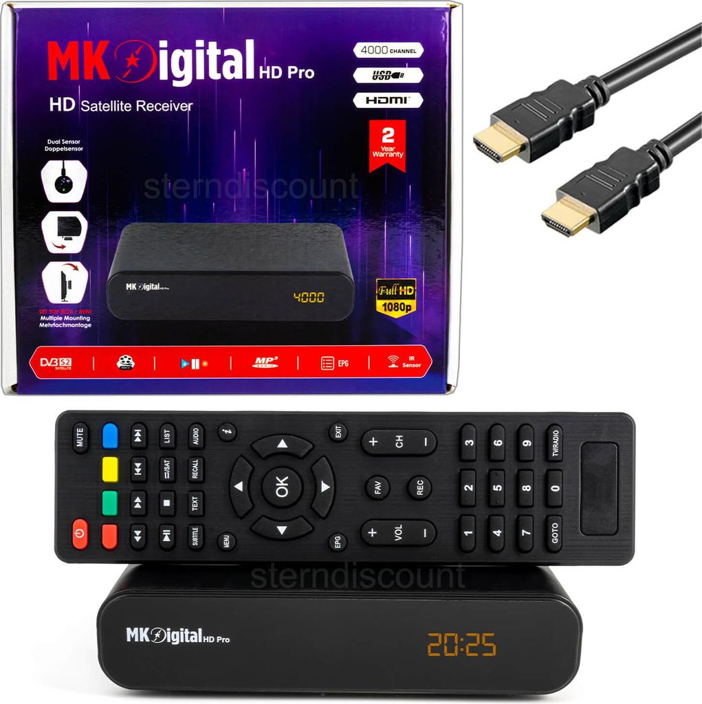 MK Digital HD-Pro – HD Satelliten Receiver mit SCART & HDMI HD Receiver PVR Read
