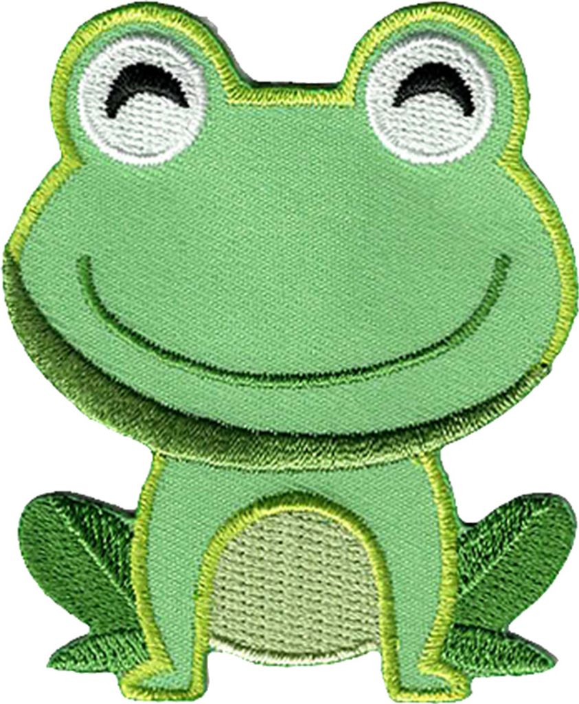 Frosch Tier - Aufnäher, Bügelbild, Aufbügler, Produktbild 