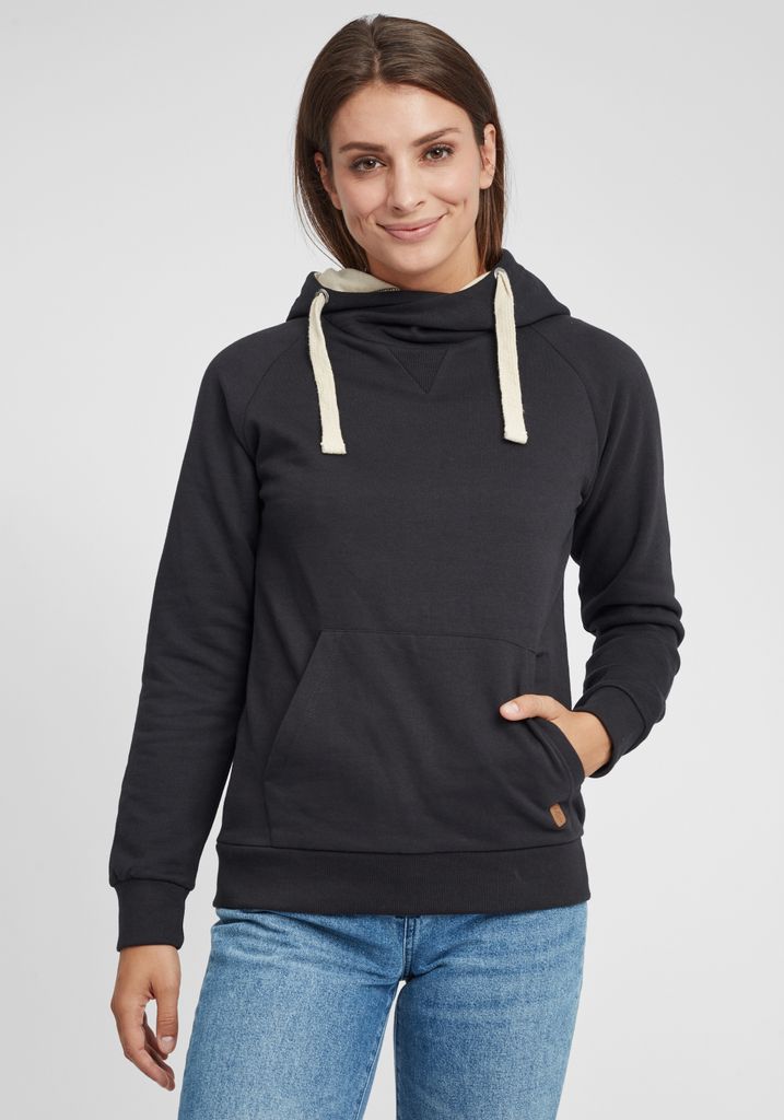 OXMO OXJulia Damen Kapuzenpullover Hoodie Pullover mit Kapuze Kordel Kängurutasche Baumwollmischung Regular fit