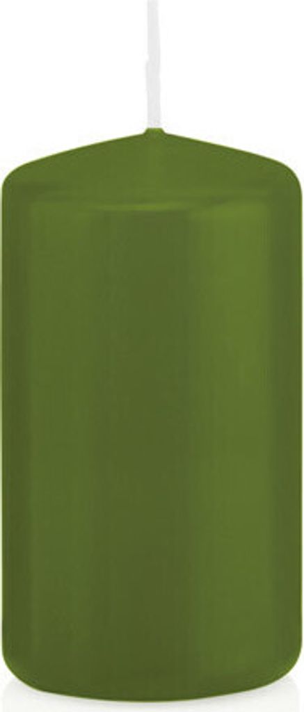 Stumpenkerzen Olive 80 x Ø 38 mm, 24 Stück