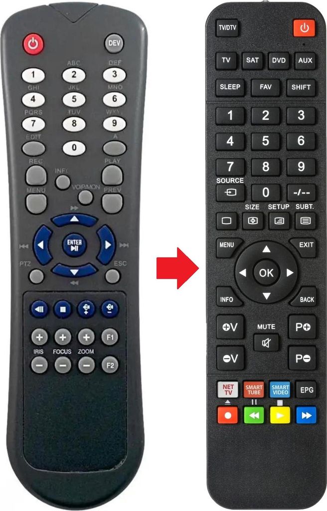 Fernbedienung geeignet für HIKVISION DS-7604NI-K1/4P | DS-7732NI-I4-B