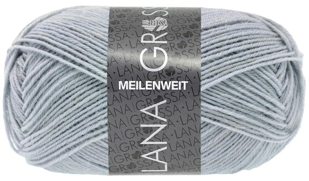 Lana Grossa - Meilenweit 4-fach 50g 1416 blaugrau Produktbild 