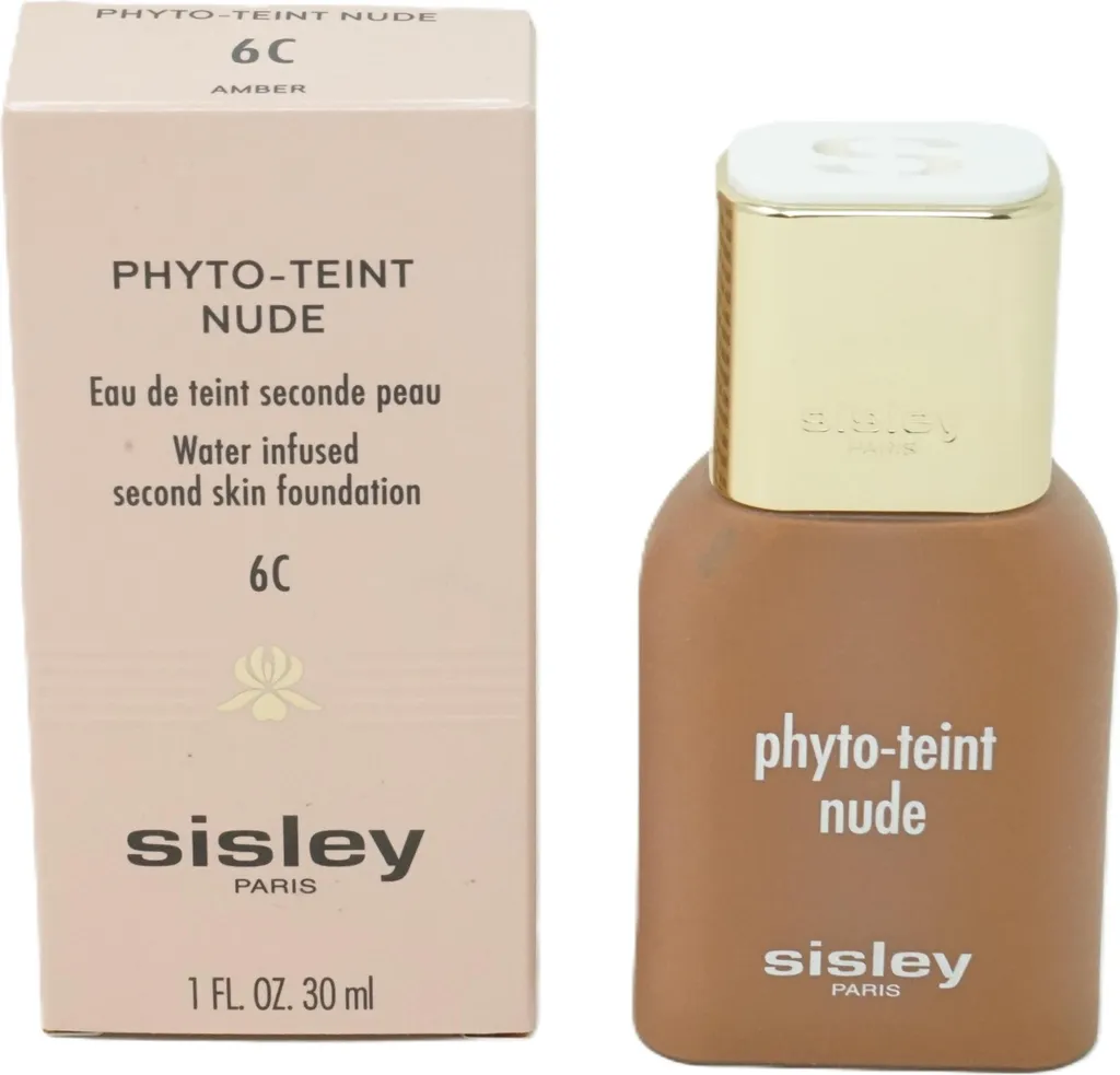 Fond de Teint Effet Peau Nue Sisley Phyto-Teint Nude 6C Amber 30ml