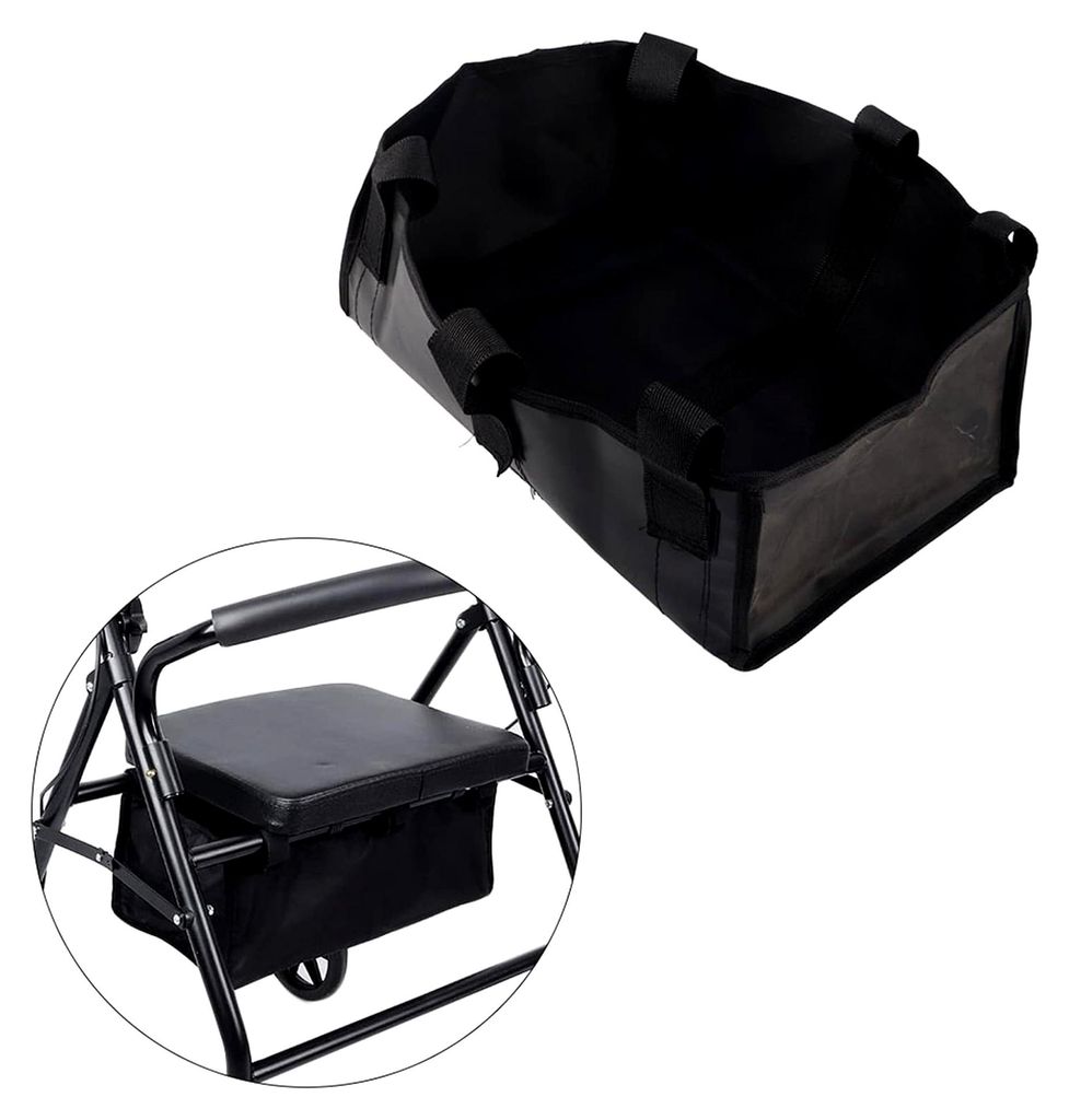 Faltbare Aufbewahrungstasche für Rollatoren unter dem Sitz – Stofftasche für Gehhilfen, geeignet für ältere Menschen