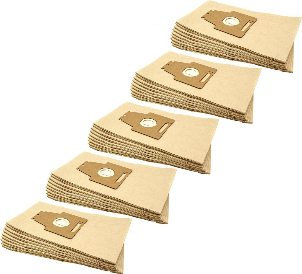 vhbw 50x Staubbeutel kompatibel mit Siemens VS 08G1668/14, 08G1668/15, 08G1696/03, 08G1701/01, 08G170101 Staubsauger - 35cm x 20,5cm Sandfarben