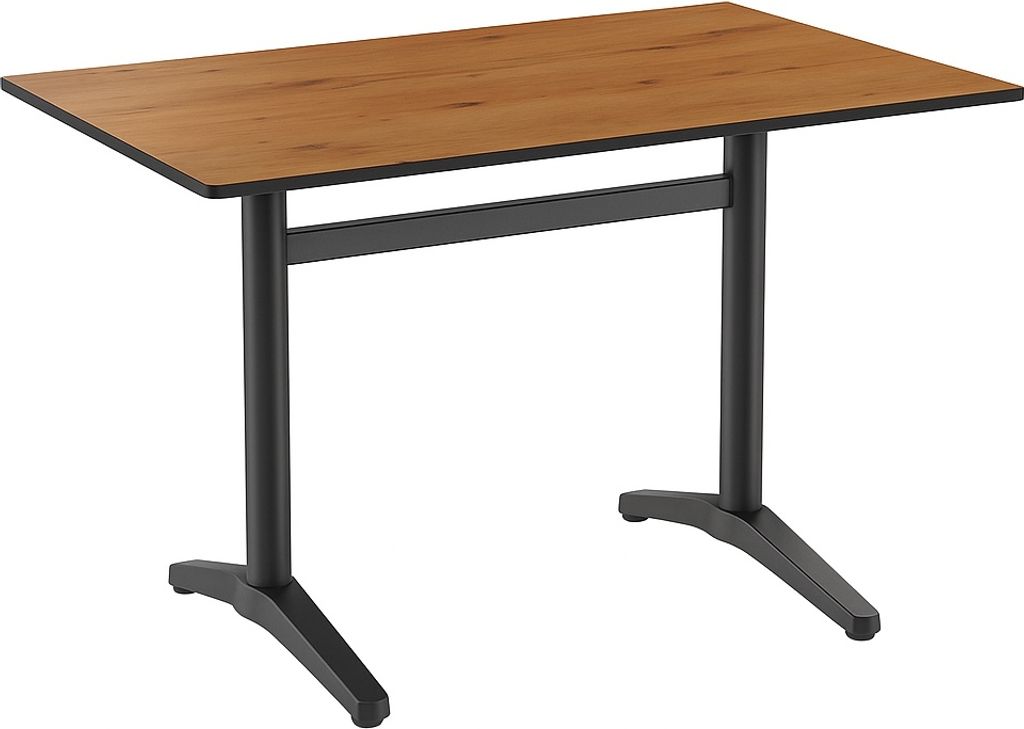 Gastro Outdoor Terrassentisch Richard Double | 120x70 cm | HPL Compact Eiche Sumava Natur