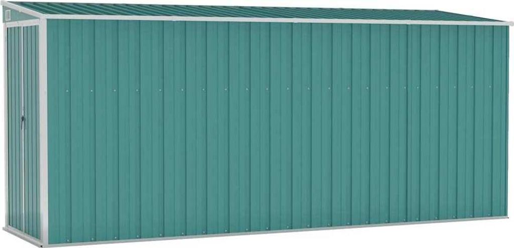 vidaXL Capannone verde 118x382x178 cm Acciaio zincato Immagine del prodotto 