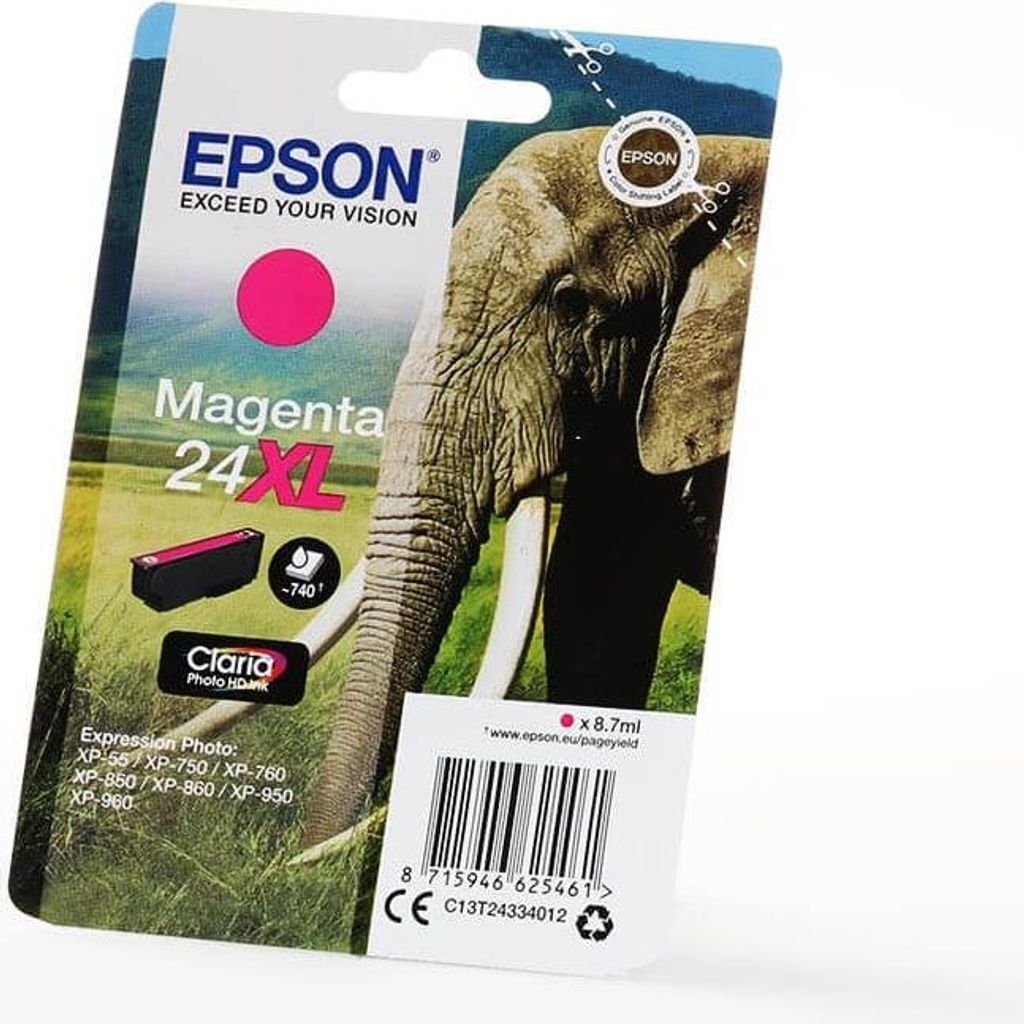 Epson Elephant Atrament 24XL Słoń Claria Photo HD, Zdjęcie produktu 