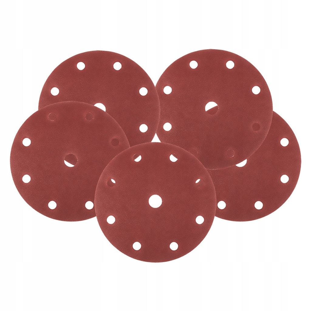 NEO TOOLS 5 Stück Schleifpapier 125mm Klett, Profi 125 Schleifscheiben Rund 9 Loch für Exzenterschleifer (Mit Körnung 40/60/80/100/120/180/240)