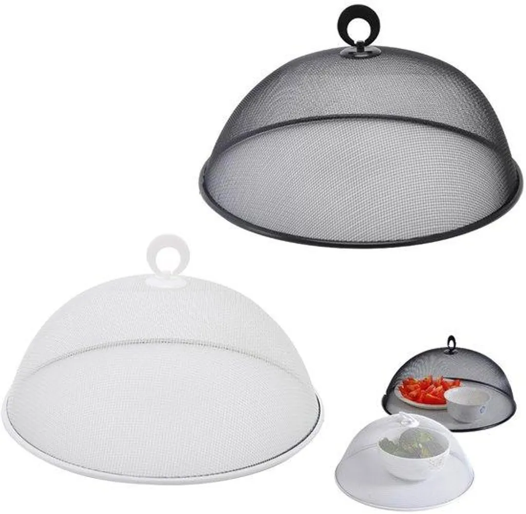 Couvre-plat anti-insectes lot de 2 cloches rondes 30cm pour le jardin