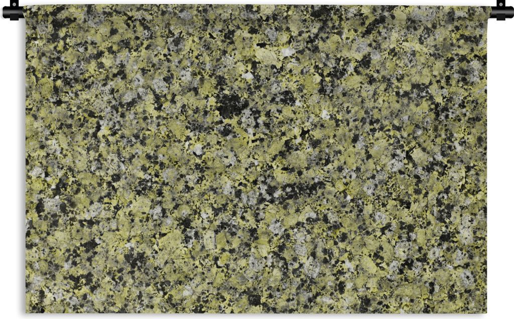 MuchoWow Wandteppich Wandbehang Schwarz - Grün - Kristalle - Granit 120x80 cm Tapisserie Dekoration Wandtuch - Wanddekorationen - Wandtücher