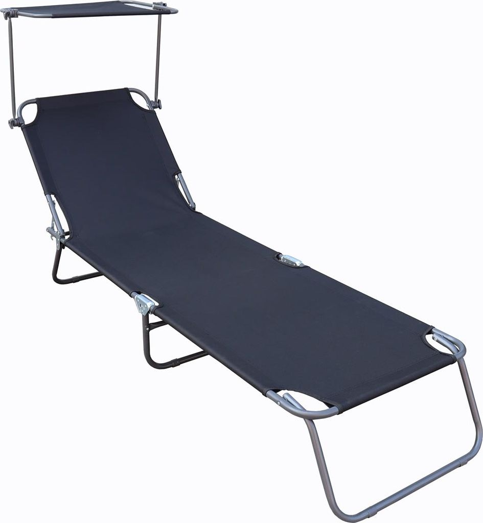 Lit de soleil pliable | Dimensions env. L. 185 x H. 24 x W. Image du produit 