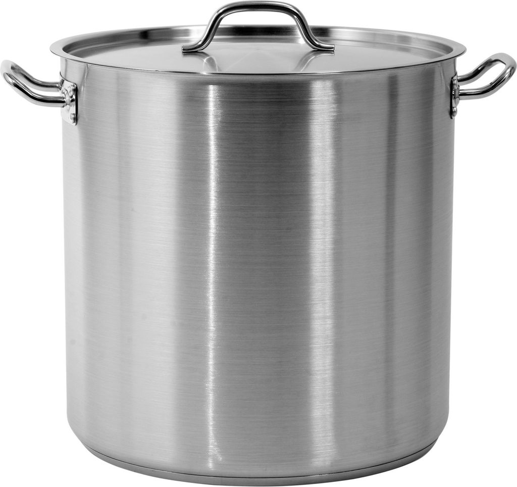 Hoher Kochtopf mit Deckel aus Edelstahl 21/0, 40 cm, 50,3 l