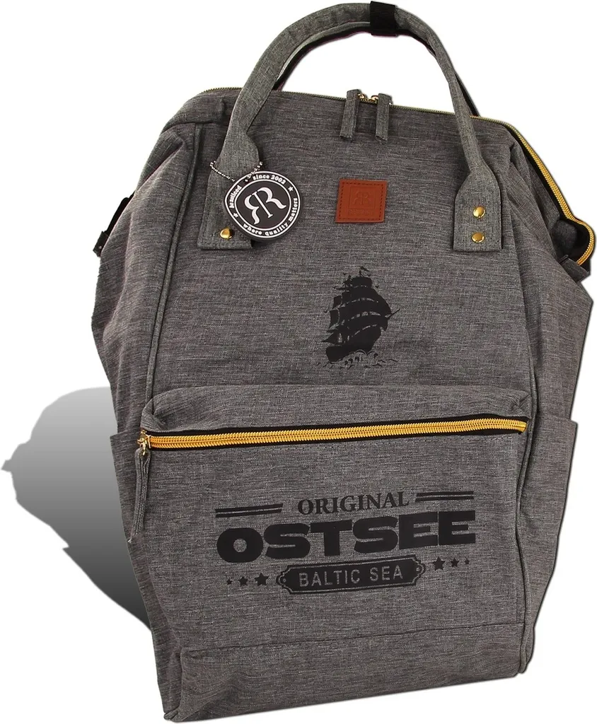 Sac à dos gris Robin Ruth OSTSEE : confort et style marin pour le dos