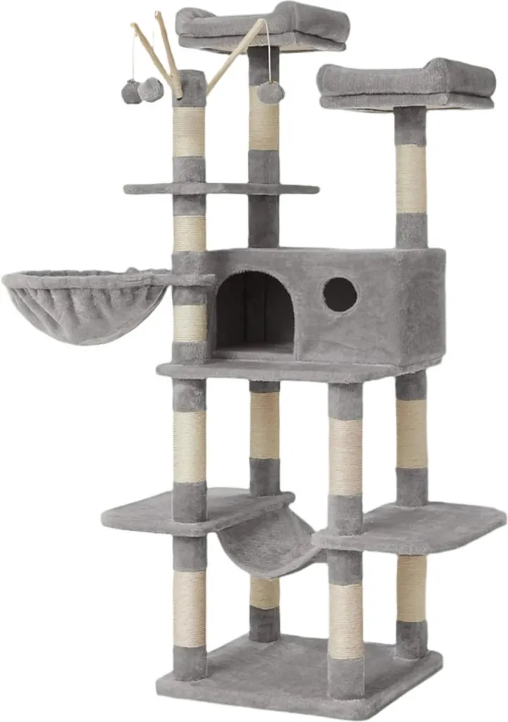 Arbre à Chat XXL pour Grand Chat - Espace de Jeu Vertical 164 cm