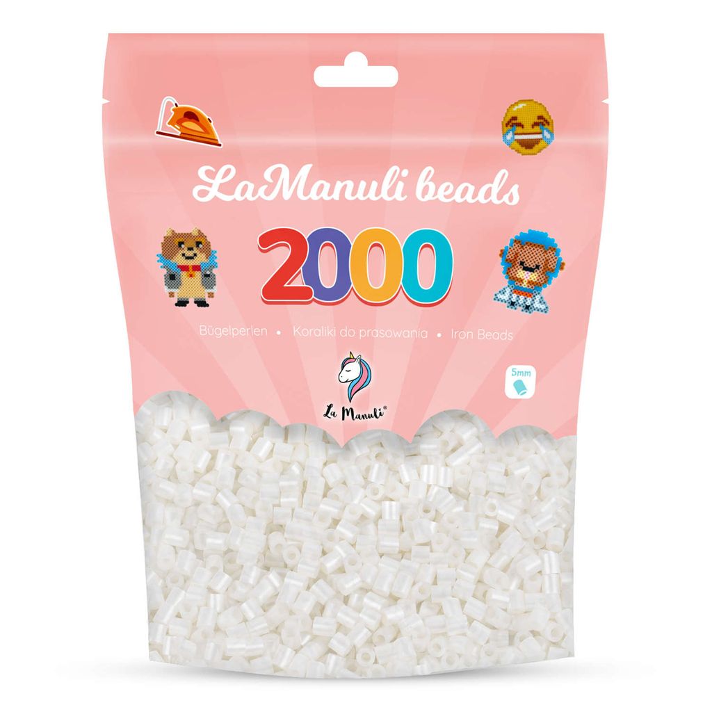 Koraliki do Prasowania – Perłowe, 2000 Szt. Midi 5mm, Zdjęcie produktu 