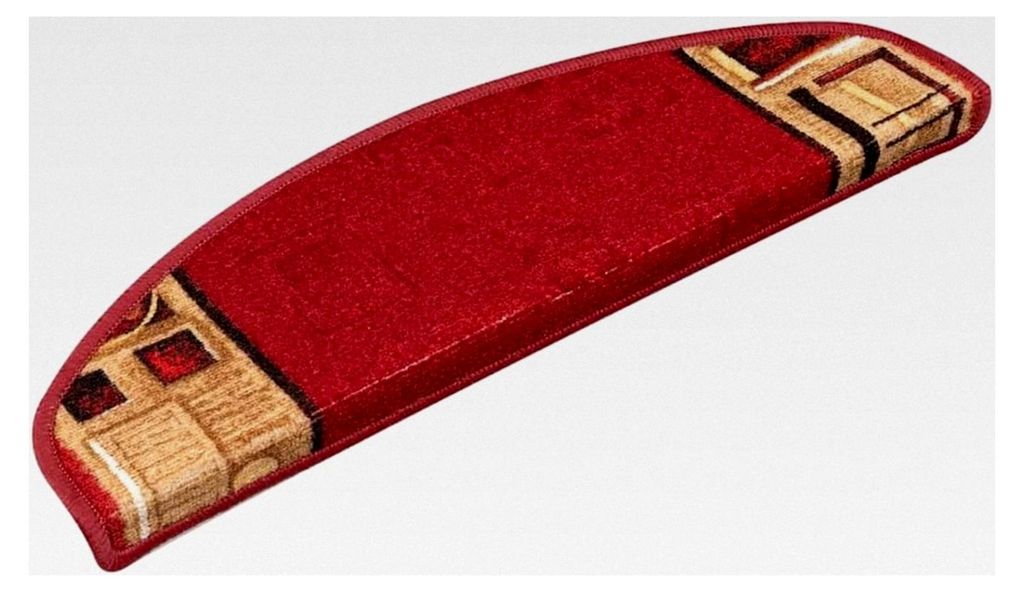 Treppenmatten 10 STK., Selbstklebende Treppenteppiche, Treppenschutz, 65x21x4cm Rot