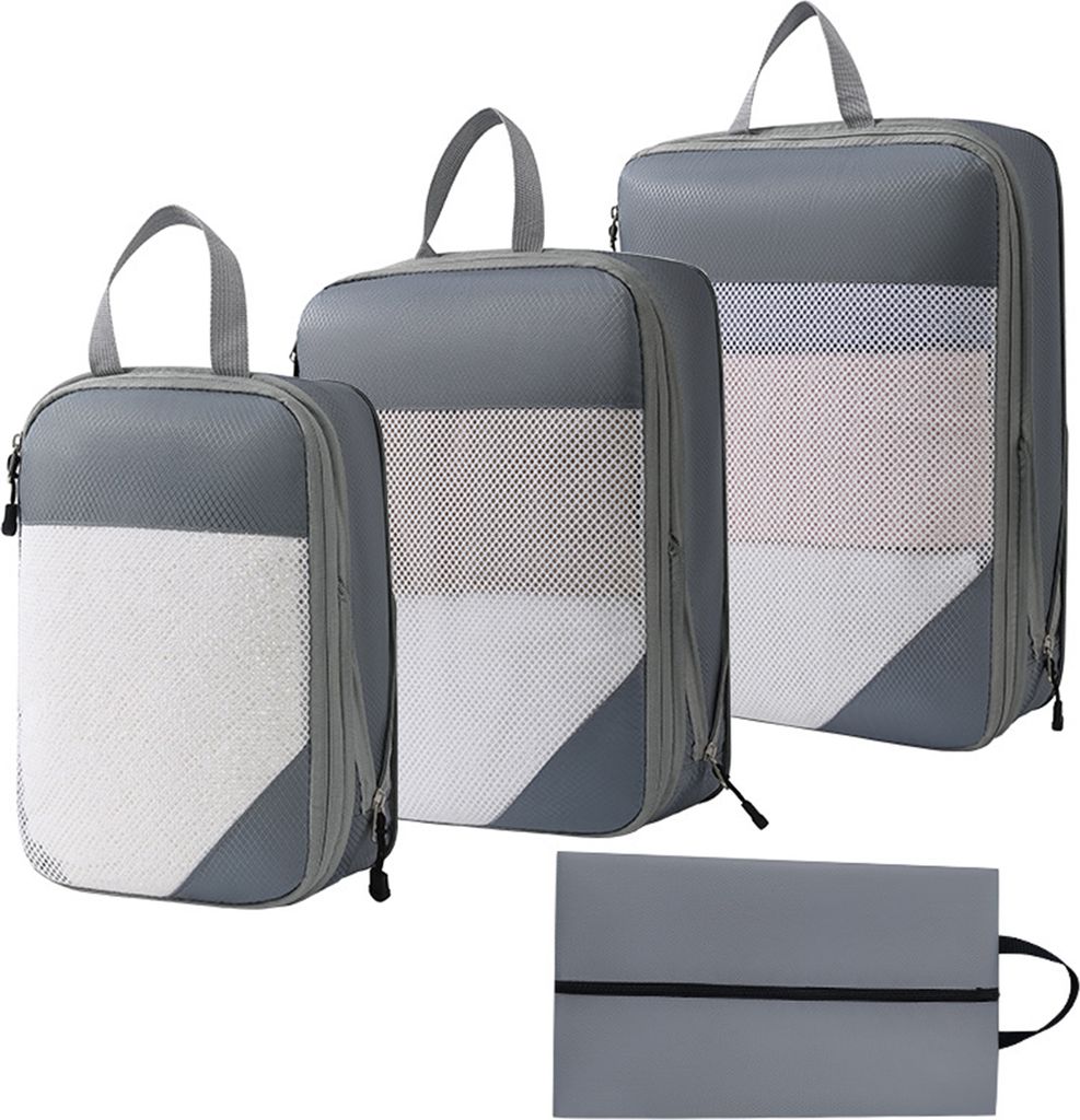 STILVORA Kofferorganizer 4-teilig, Reise-Organizer Set, wasserdichte Kompressions-Packwürfel für Koffer, Kleidung Aufbewahrungstaschen, platzspar...