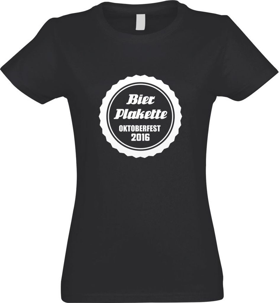 Kiwistar - T-Shirt tailliert - Damen - Graphit - Bierplakette 2013 M1 - mit Motiv Bedruckt - Funshirt Design - Sport - Freizeit - Damen - XL