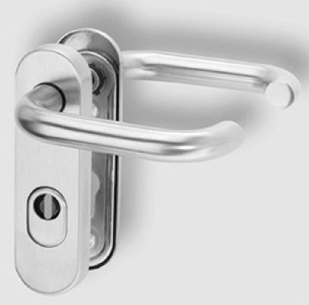 Zylinderschutz-Drückergarnitur, 72, PZ, Edelstahl