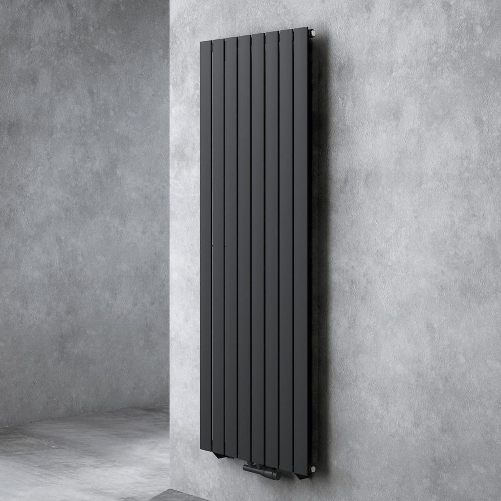 doporro Design Badheizung 180x61cm Anthrazit Paneelheizkörper Einlagig Vertikal Mittelanschluss Badheizkörper Ohne Heizstab FV