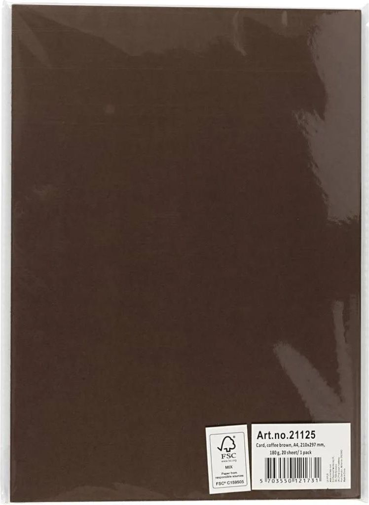 Cartone A4 marrone scuro 180 g/m², cartone per artigianato, Immagine del prodotto 