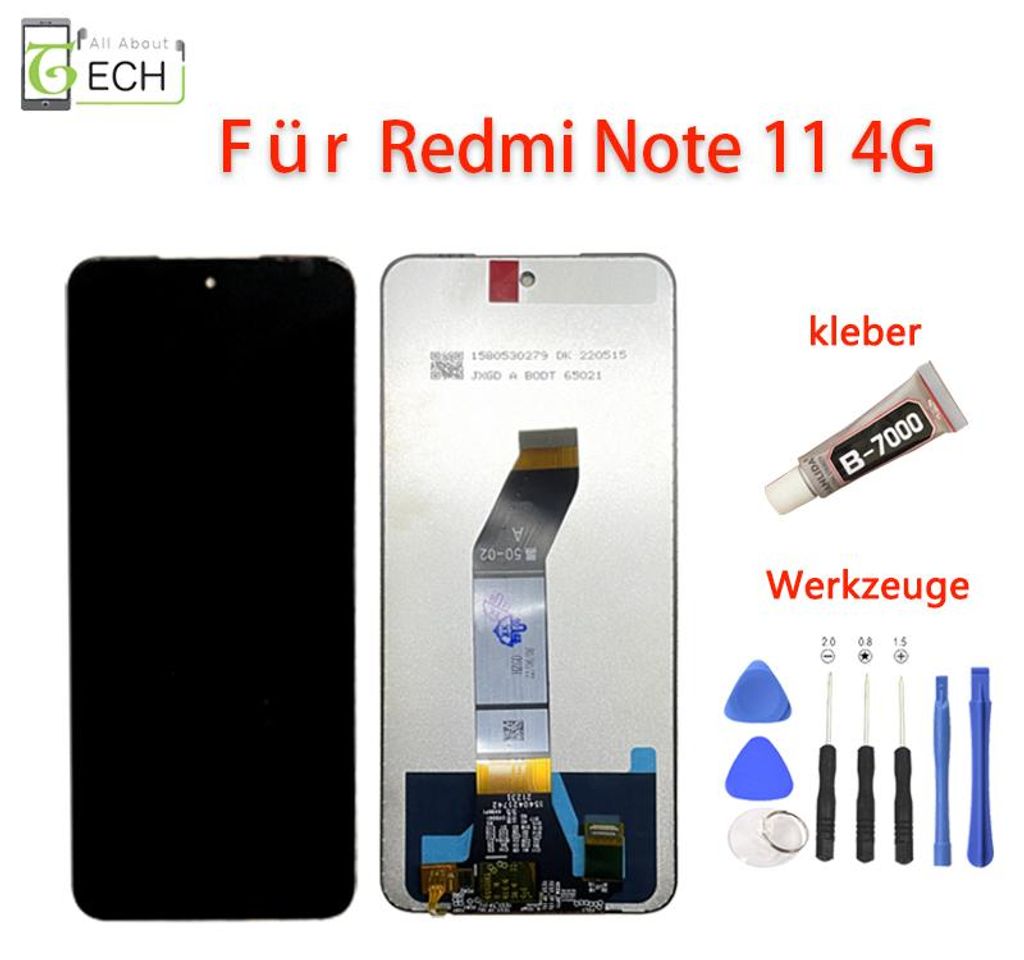 Für Xiaomi Redmi Note 11 4G XIDIN114G LCD Display Bildschirm Touchscreen Werkzeu