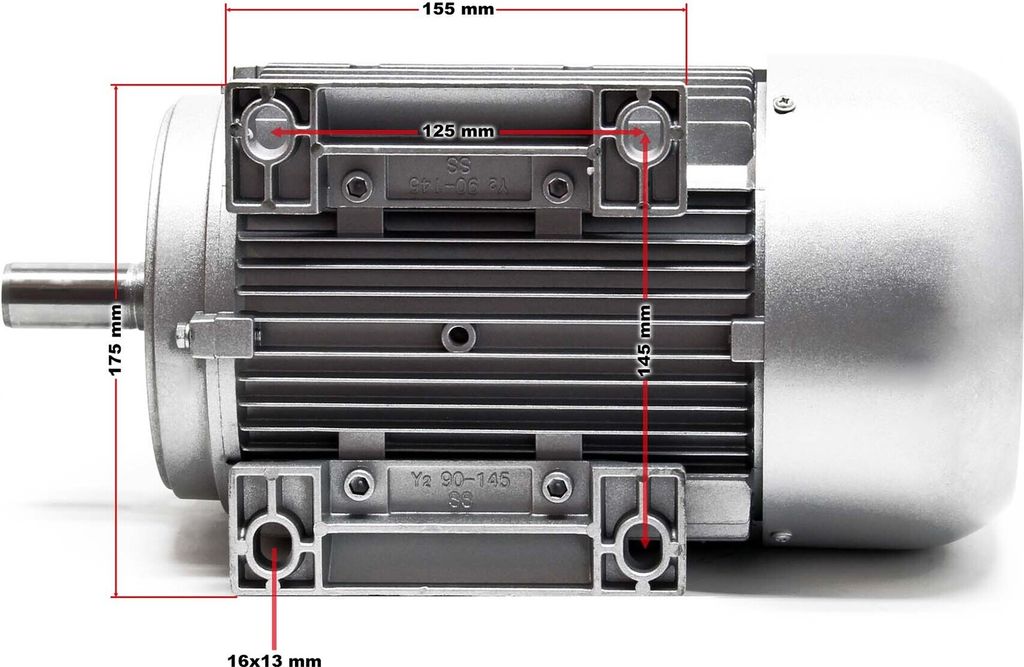 Wiltec Elektromotor 230 V 1,5 kW (2 PS) 1-phasig 2-polig Produktbild 5
